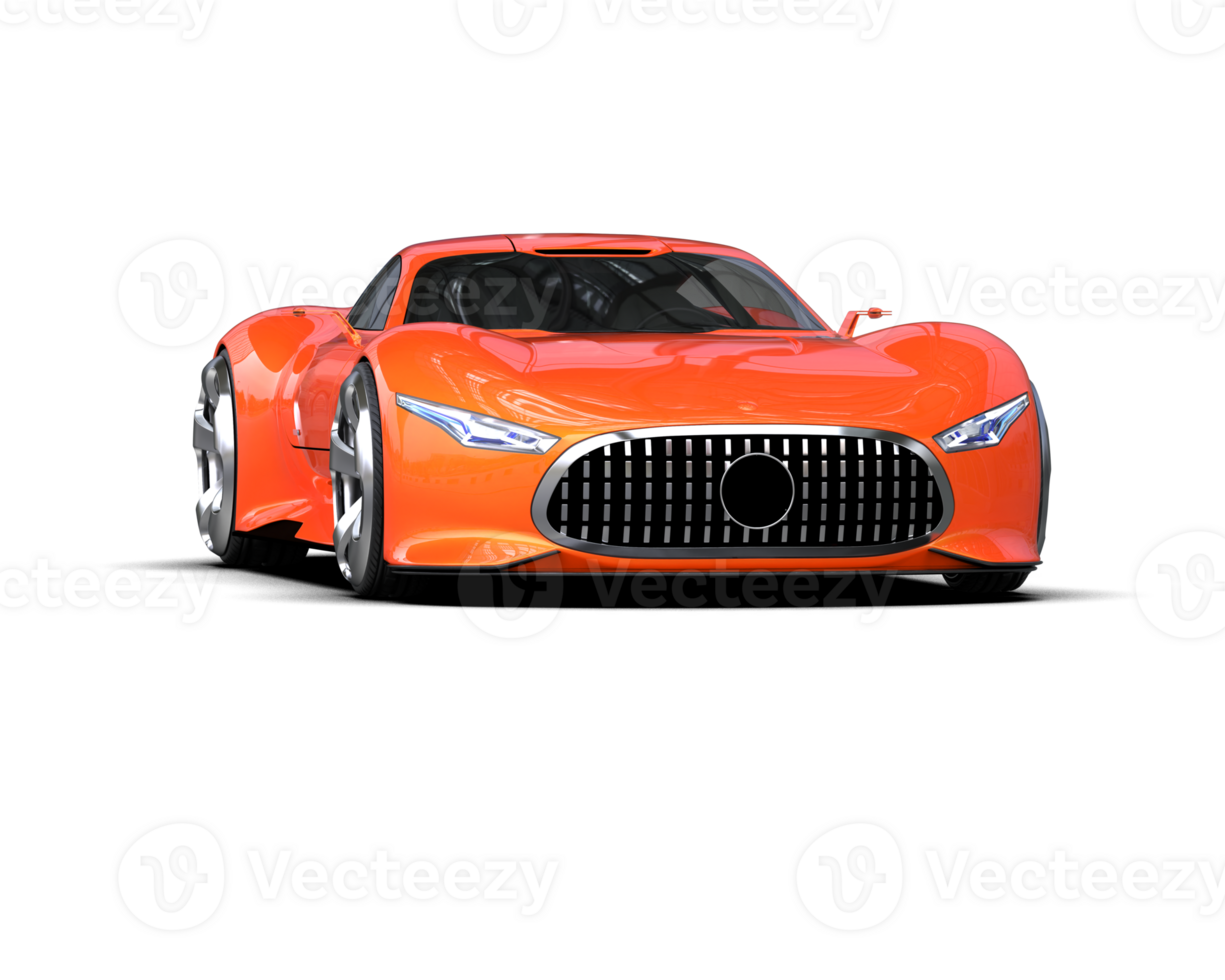 Realistic sport car isolated on background. 3d rendering - illustration png