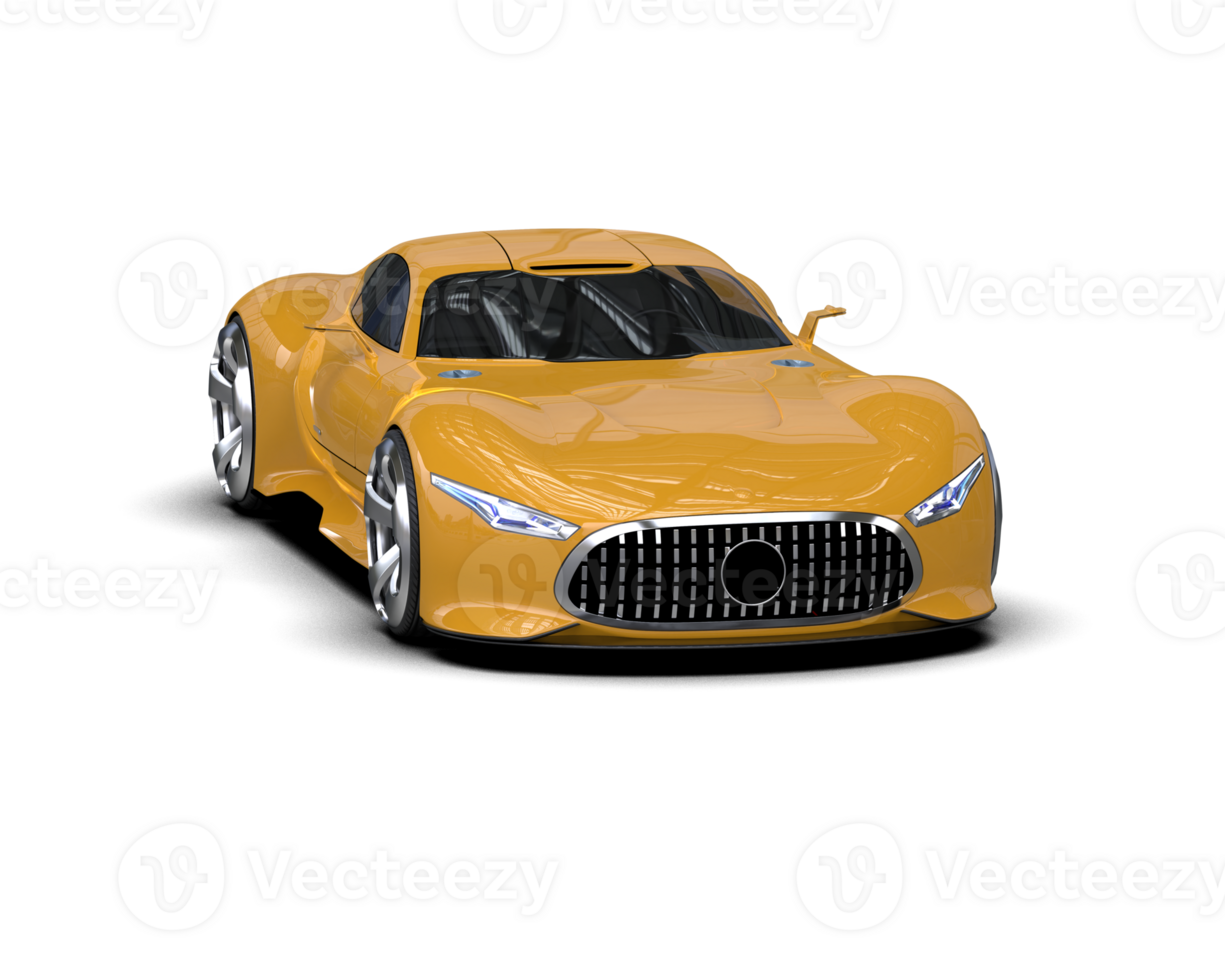 Realistic sport car isolated on background. 3d rendering - illustration png