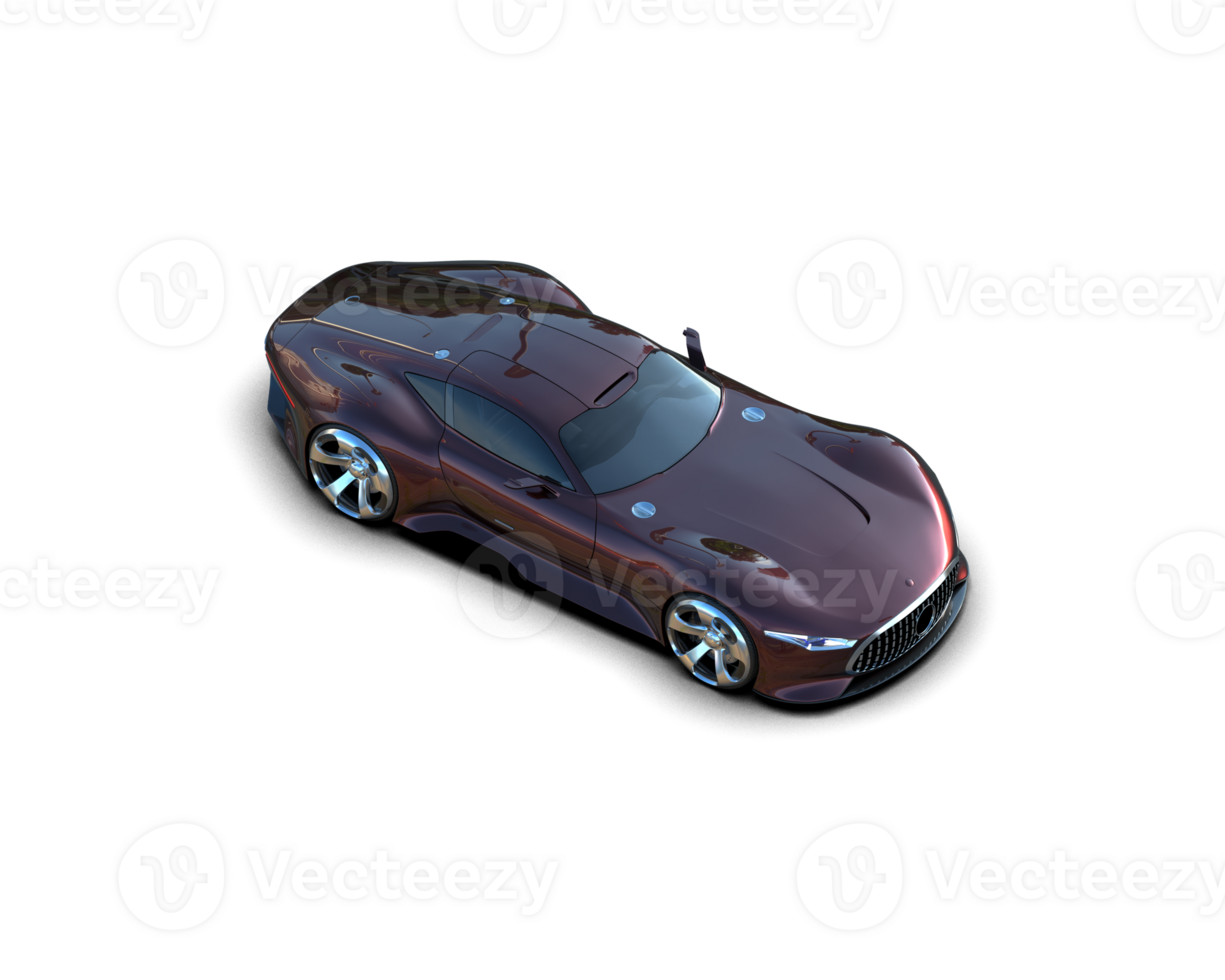 Realistic sport car isolated on background. 3d rendering - illustration png