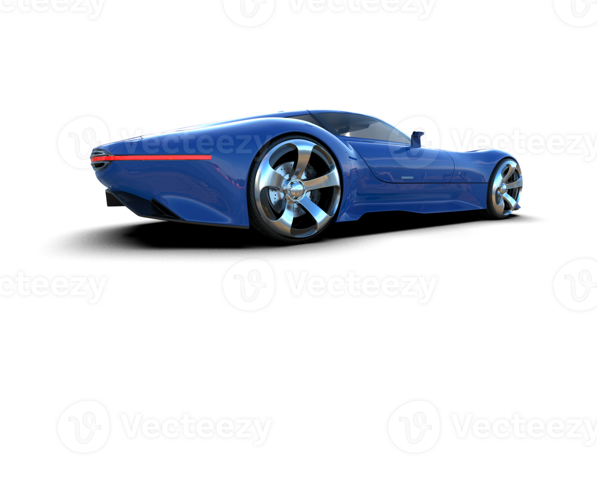Realistic sport car isolated on background. 3d rendering - illustration png
