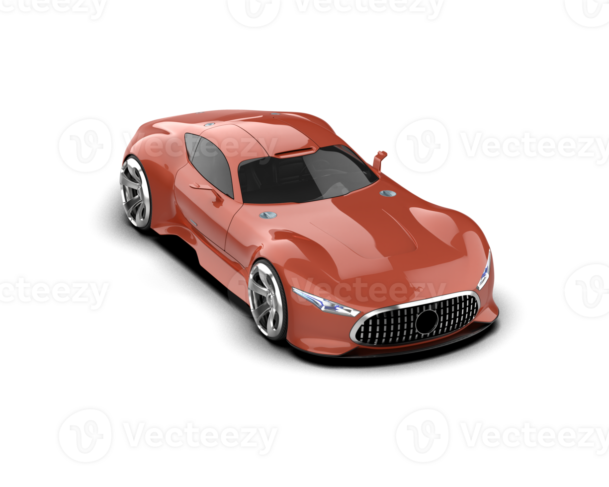 Realistic sport car isolated on background. 3d rendering - illustration png