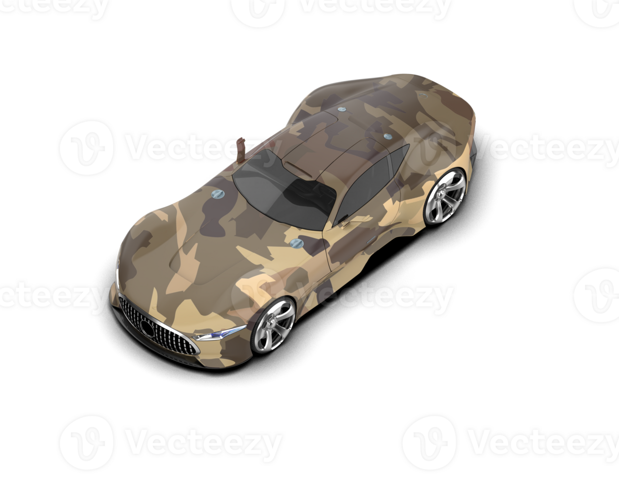 Realistic sport car isolated on background. 3d rendering - illustration png