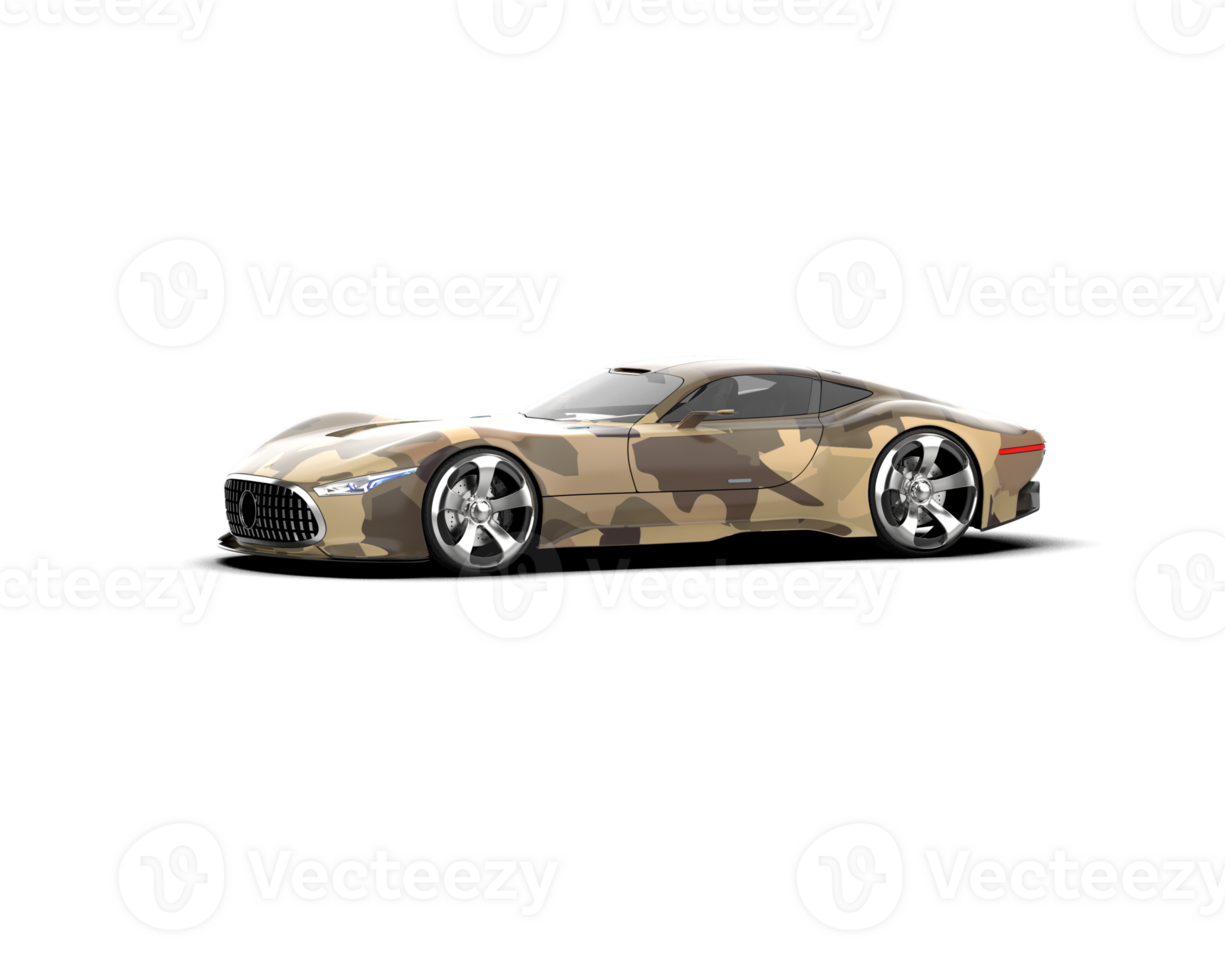 Realistic sport car isolated on background. 3d rendering - illustration png