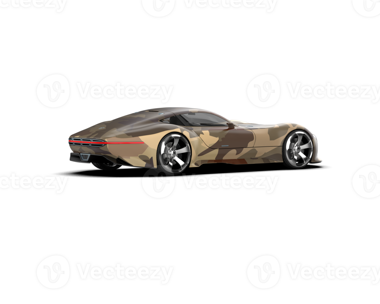 Realistic sport car isolated on background. 3d rendering - illustration png