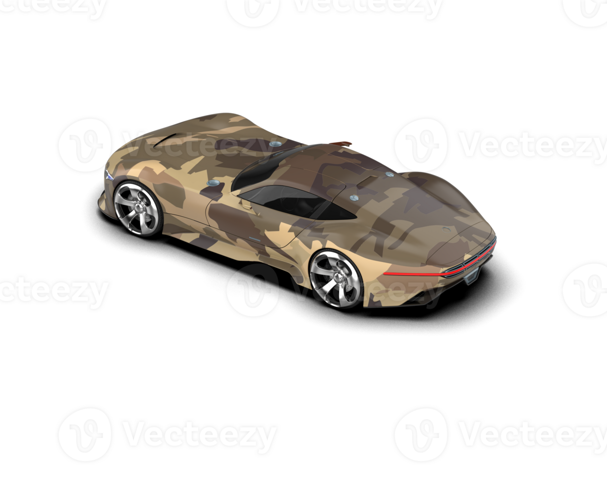 Realistic sport car isolated on background. 3d rendering - illustration png