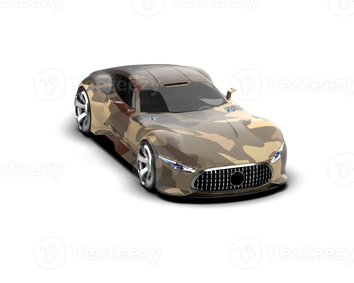 Realistic sport car isolated on background. 3d rendering - illustration png
