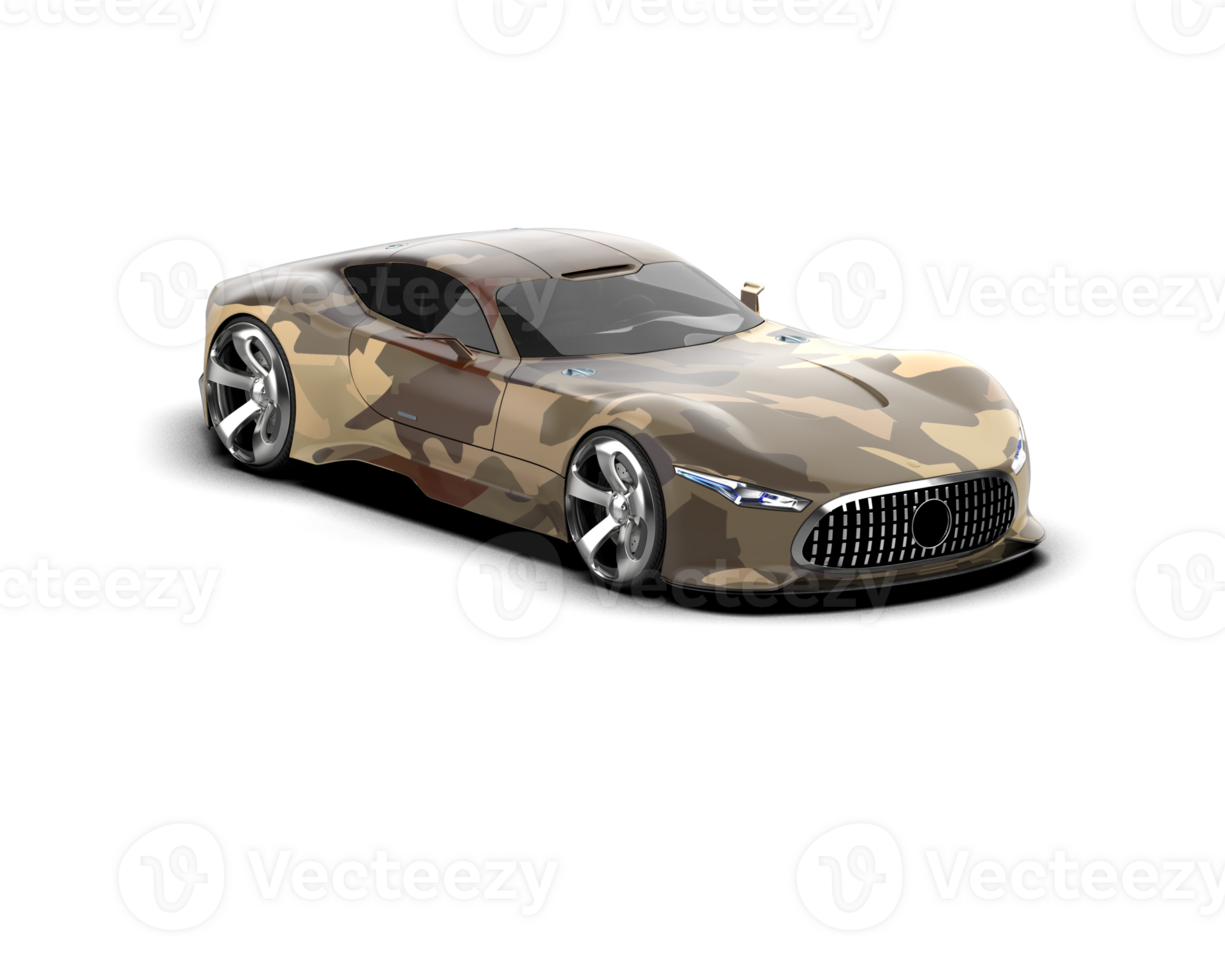 Realistic sport car isolated on background. 3d rendering - illustration png