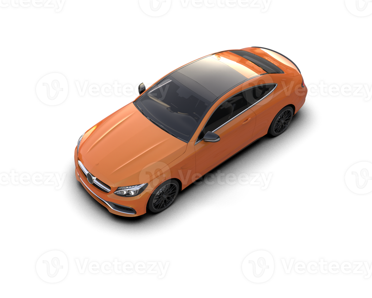 Realistic sport car isolated on background. 3d rendering - illustration png