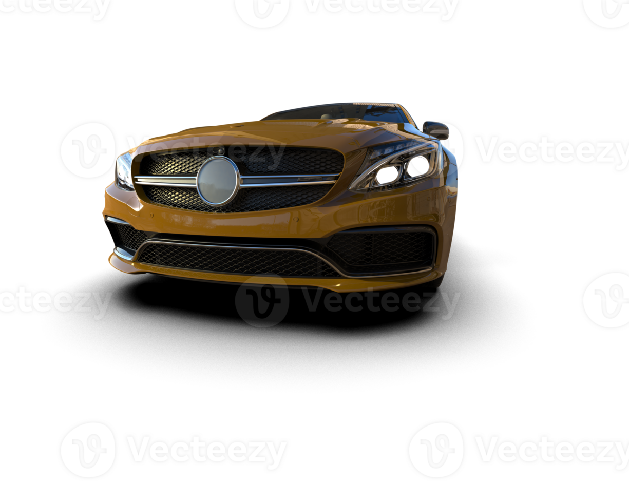Realistic sport car isolated on background. 3d rendering - illustration png