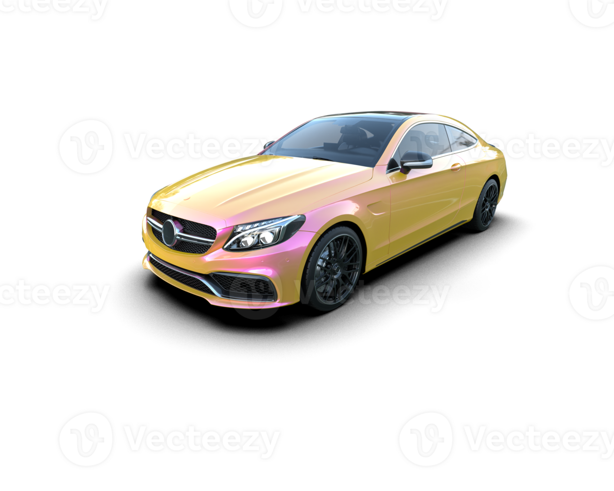 Realistic sport car isolated on background. 3d rendering - illustration png