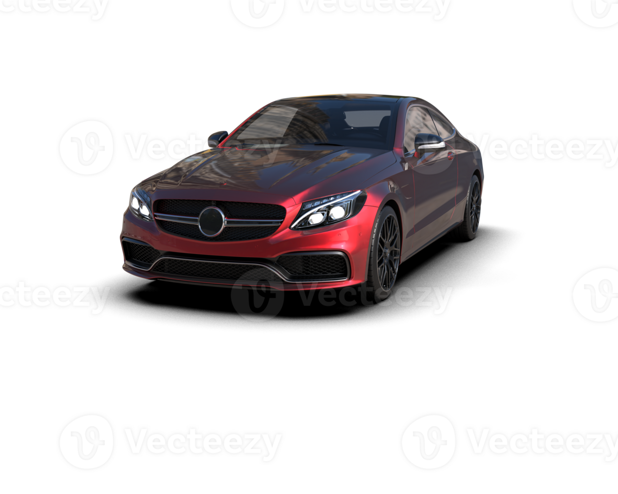 Realistic sport car isolated on background. 3d rendering - illustration png