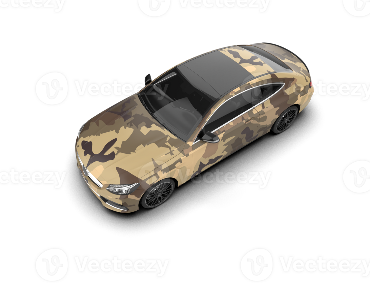 Realistic sport car isolated on background. 3d rendering - illustration png