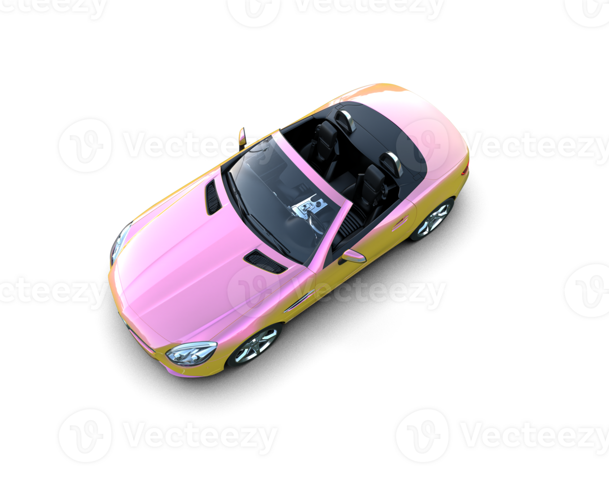 Realistic sport car isolated on background. 3d rendering - illustration png