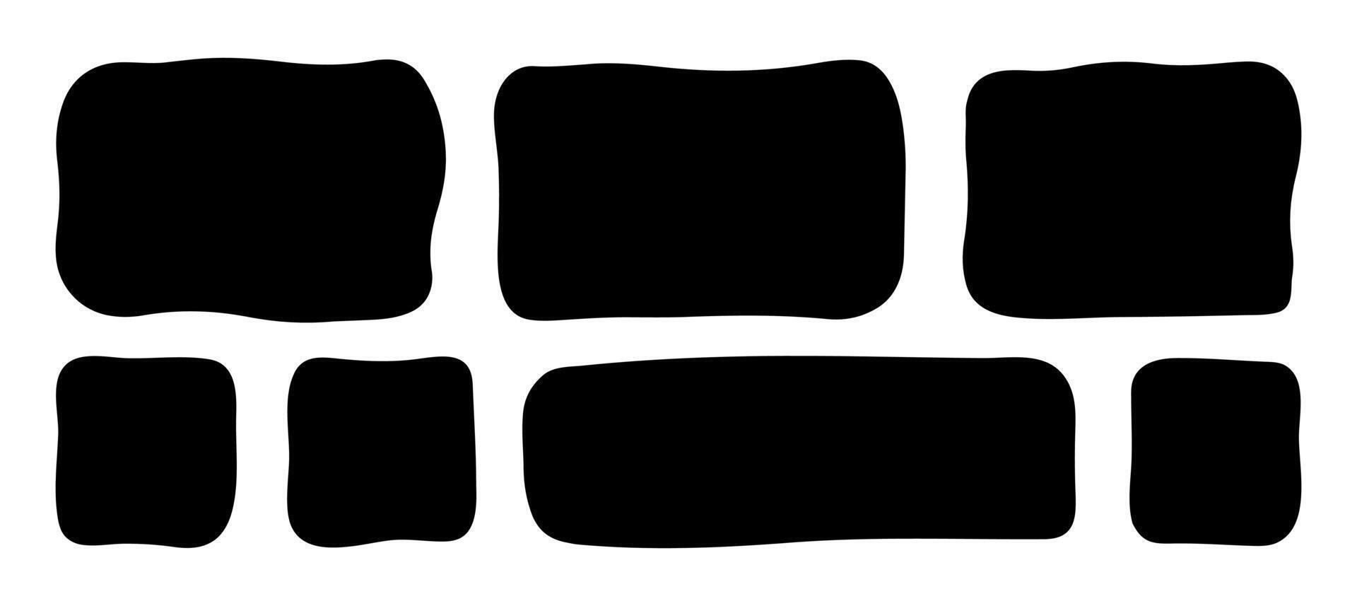 Doodle shapes and frames for social media. Color abstract isolated text box. Speech bubble blobs for dialog vector