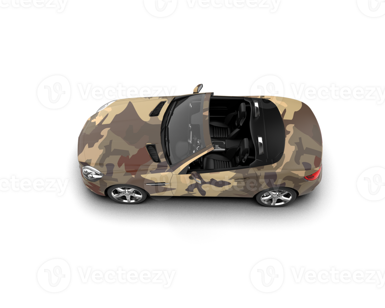 Realistic sport car isolated on background. 3d rendering - illustration png