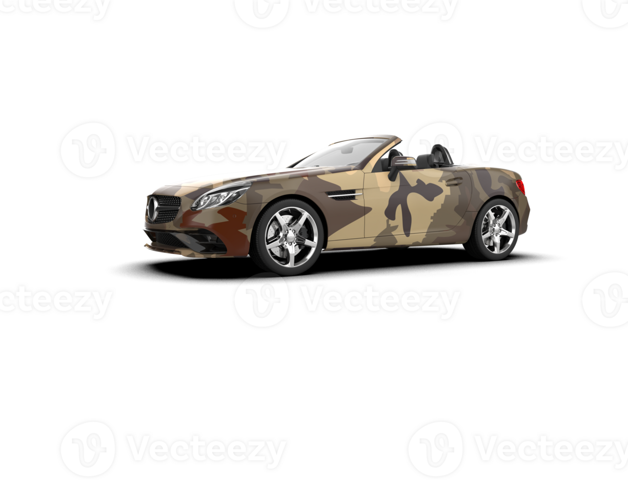 Realistic sport car isolated on background. 3d rendering - illustration png