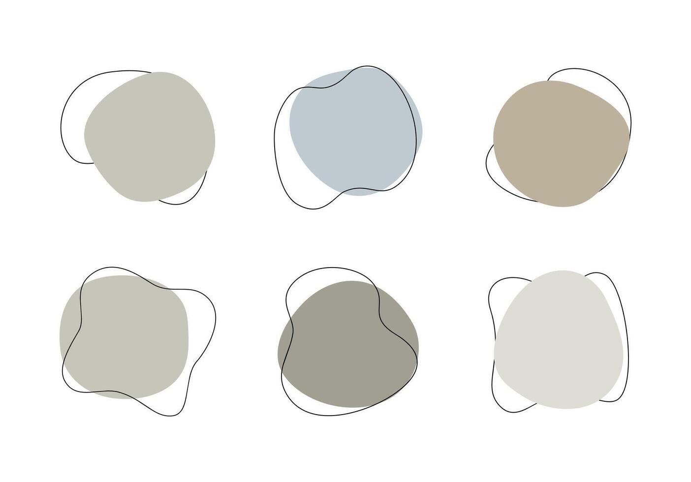 Pastel liquid blob shapes, pastel organic random forms, fluid silhouette, simple smooth ink stain. Highlight for social media stories vector