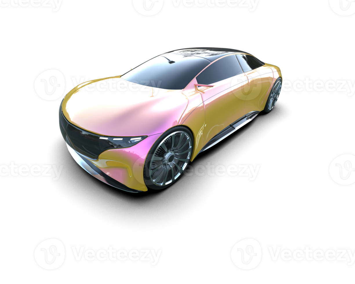 Realistic sport car isolated on background. 3d rendering - illustration png