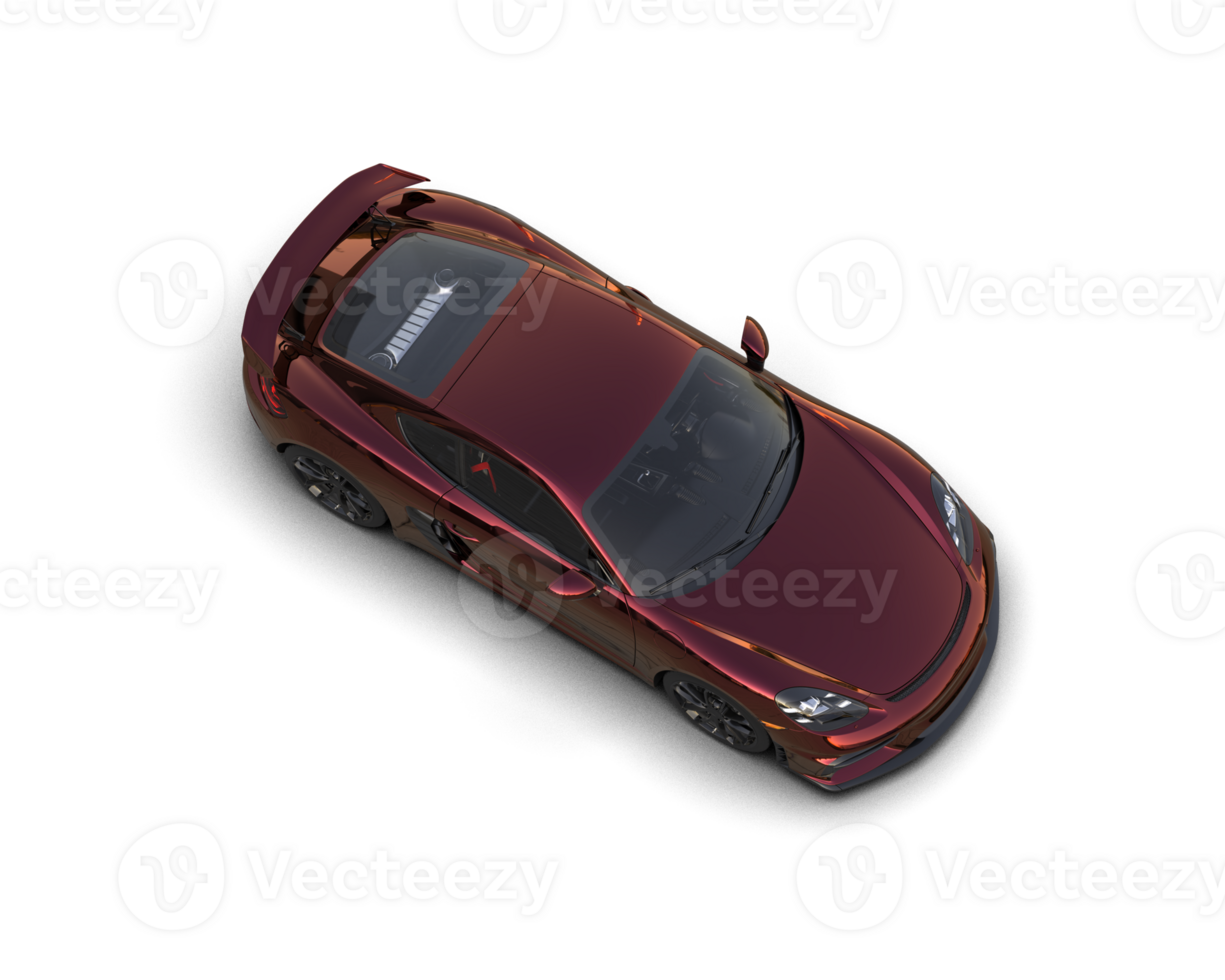 Realistic sport car isolated on background. 3d rendering - illustration png
