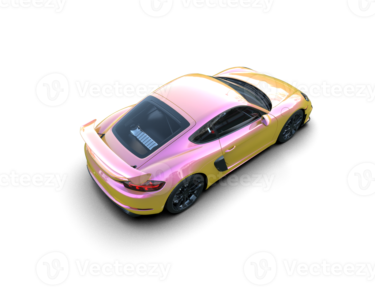 Realistic sport car isolated on background. 3d rendering - illustration png