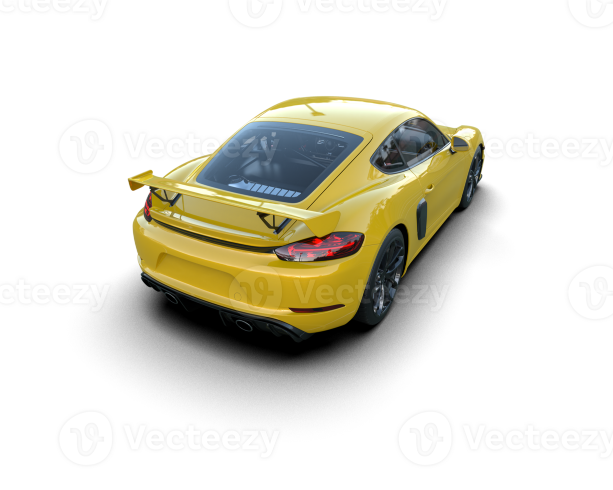 Realistic sport car isolated on background. 3d rendering - illustration png