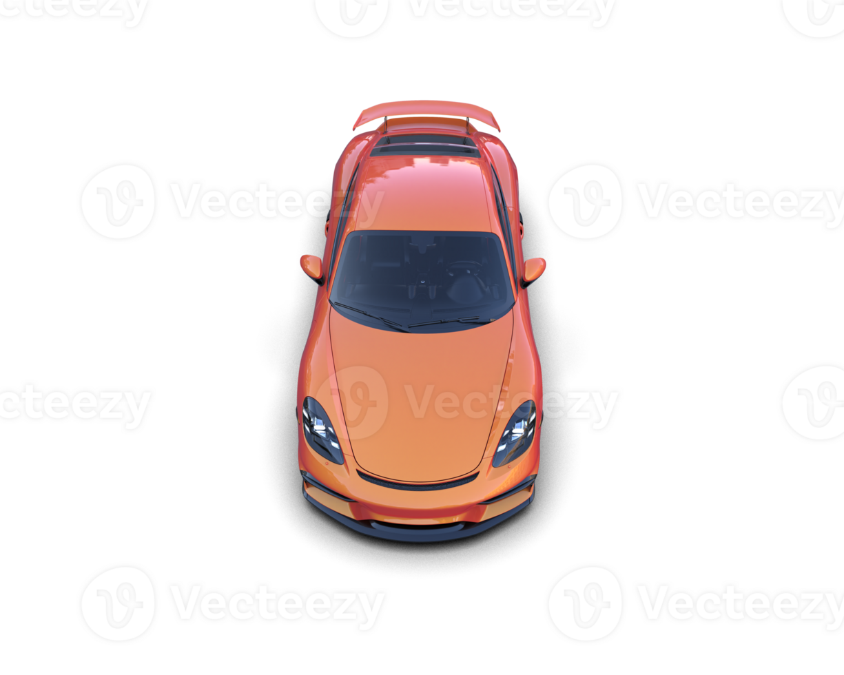 Realistic sport car isolated on background. 3d rendering - illustration png