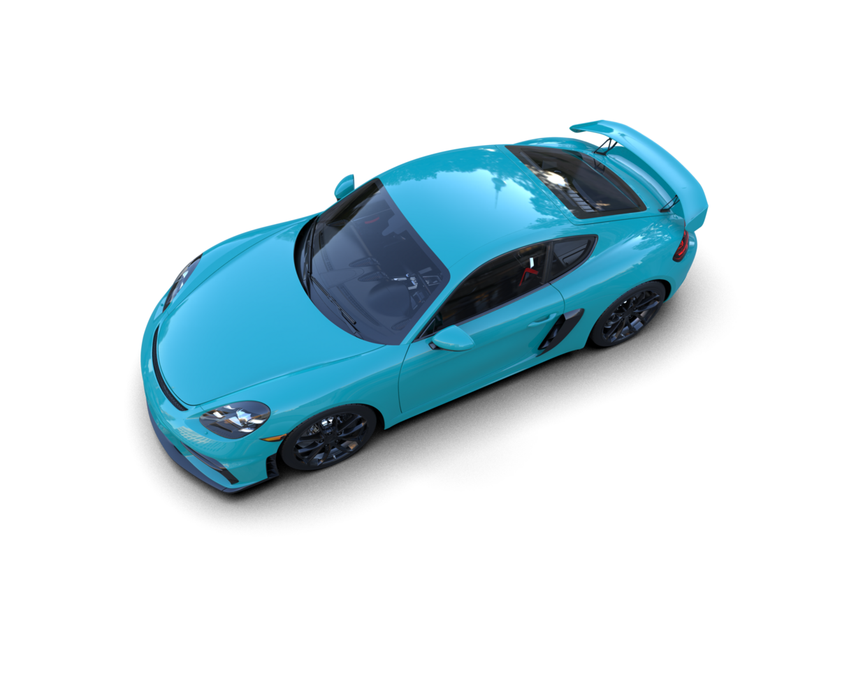 Realistic sport car isolated on background. 3d rendering - illustration png