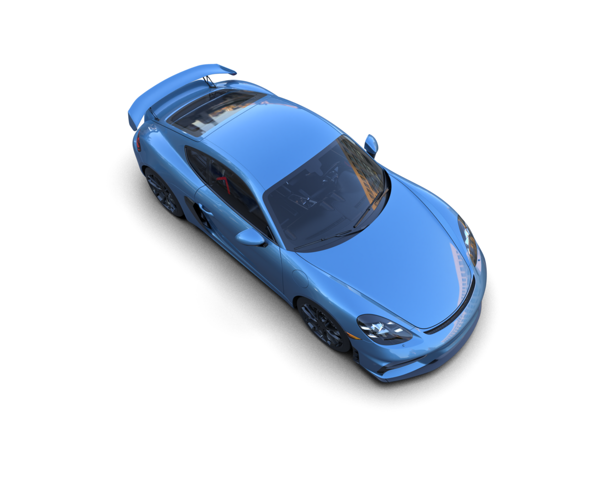Realistic sport car isolated on background. 3d rendering - illustration png
