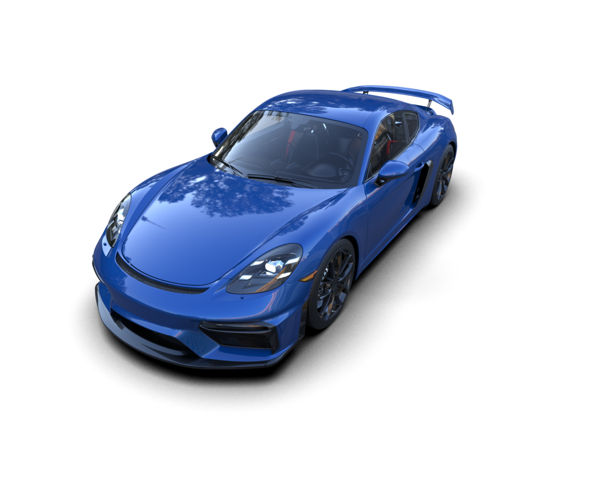 Realistic sport car isolated on background. 3d rendering - illustration png