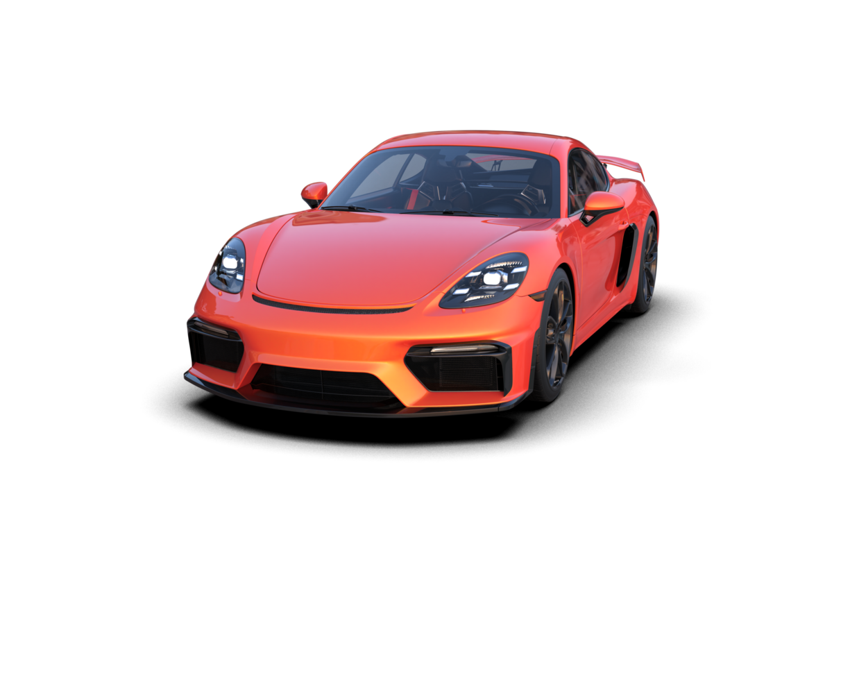 Realistic sport car isolated on background. 3d rendering - illustration png