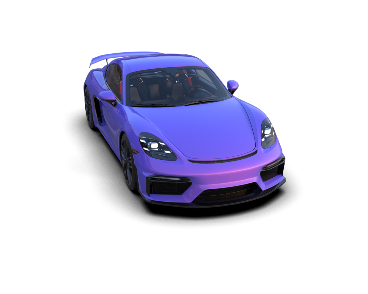 Realistic sport car isolated on background. 3d rendering - illustration png