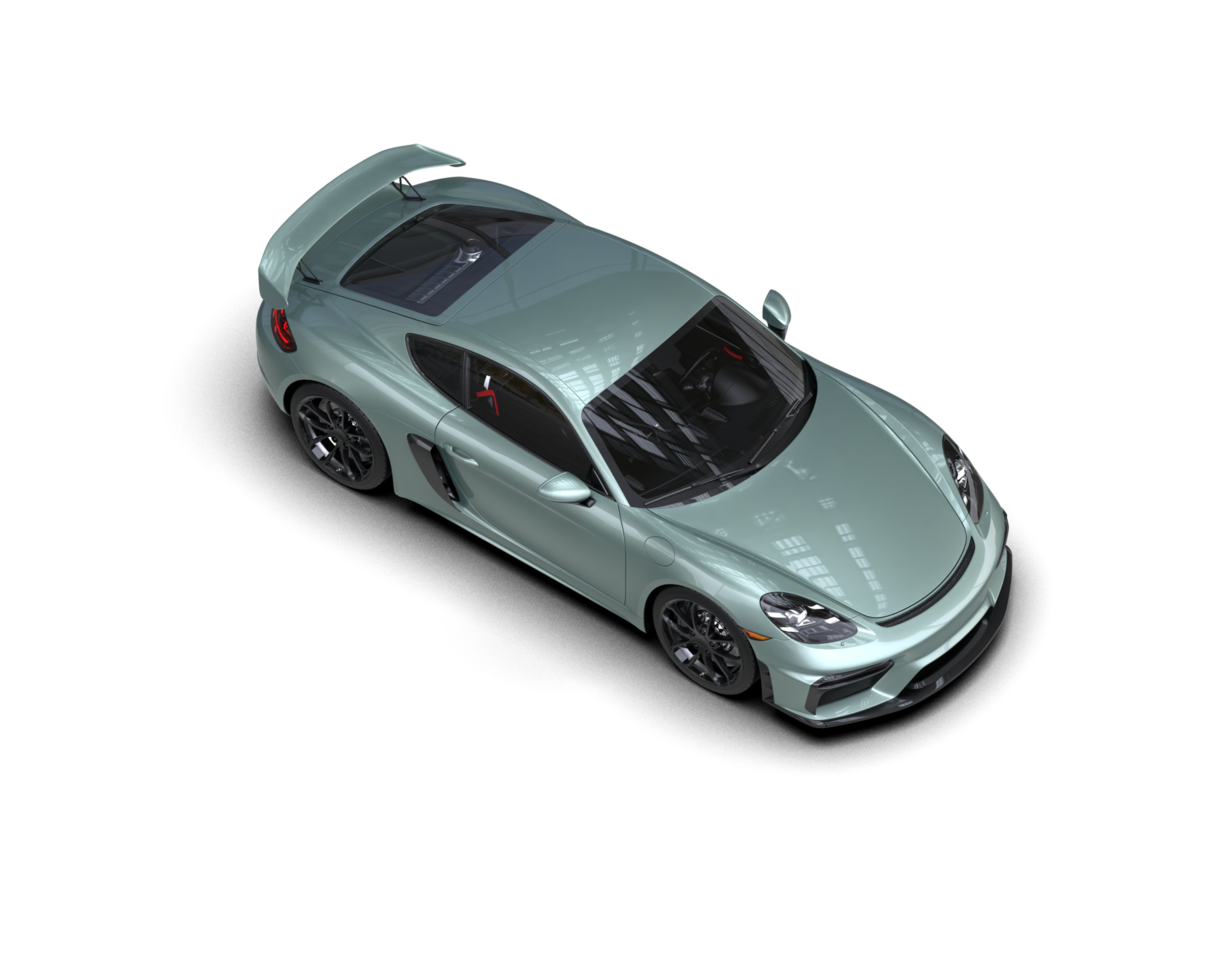 Realistic sport car isolated on background. 3d rendering - illustration png