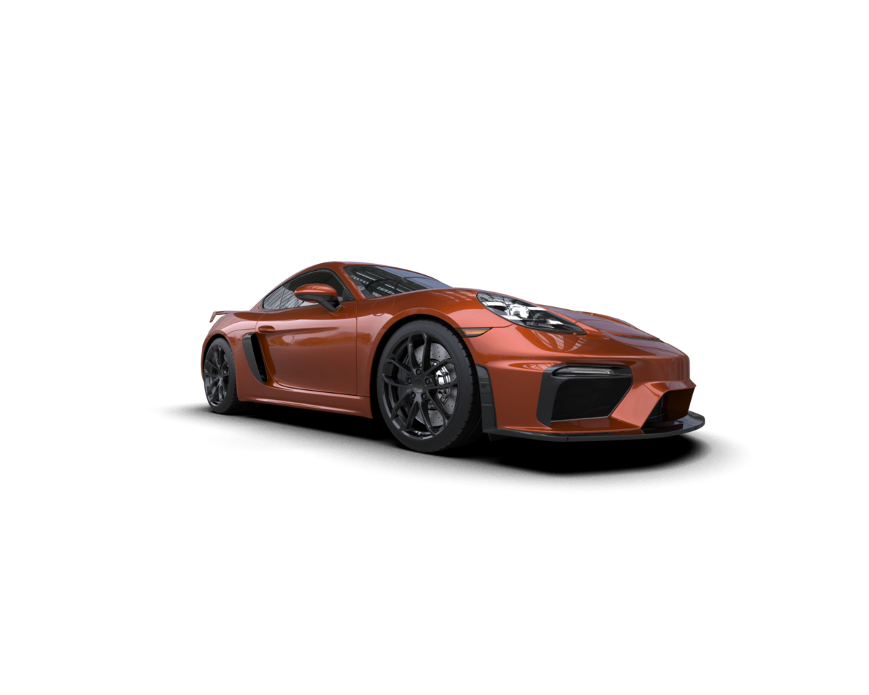 Realistic sport car isolated on background. 3d rendering - illustration png
