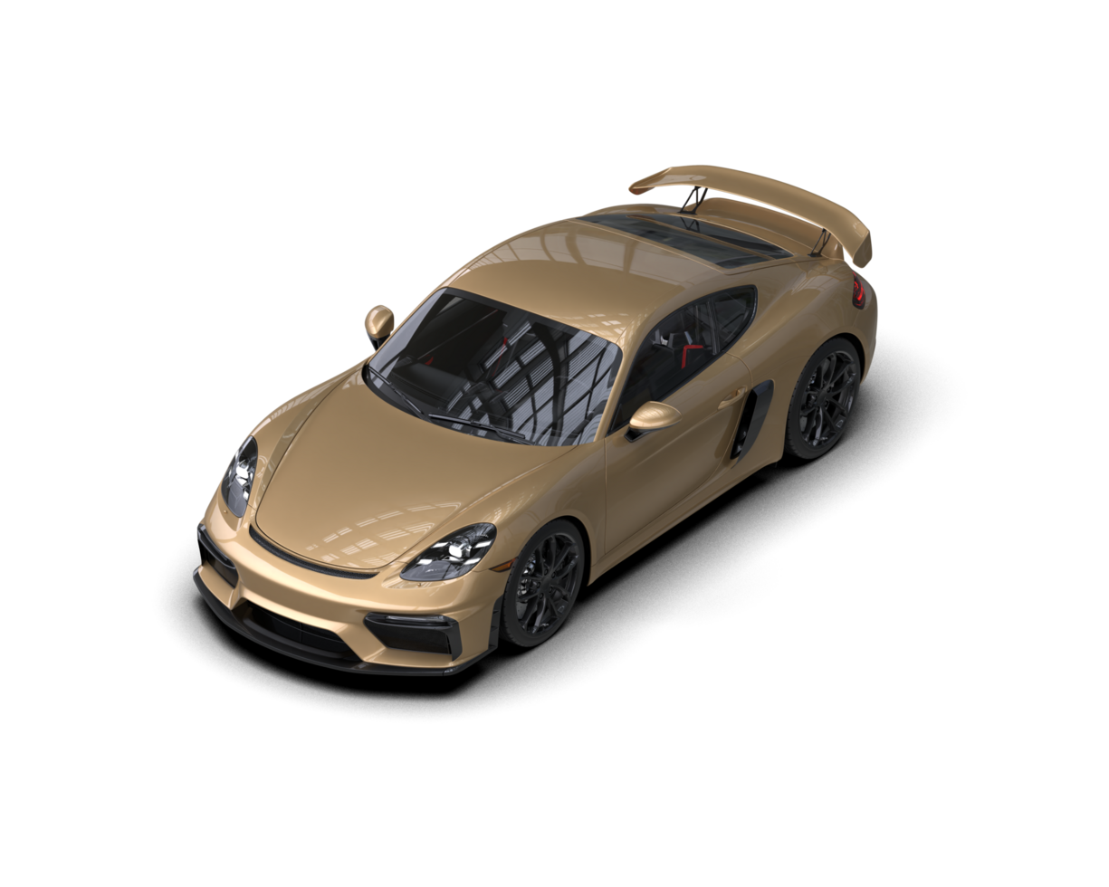 Realistic sport car isolated on background. 3d rendering - illustration png
