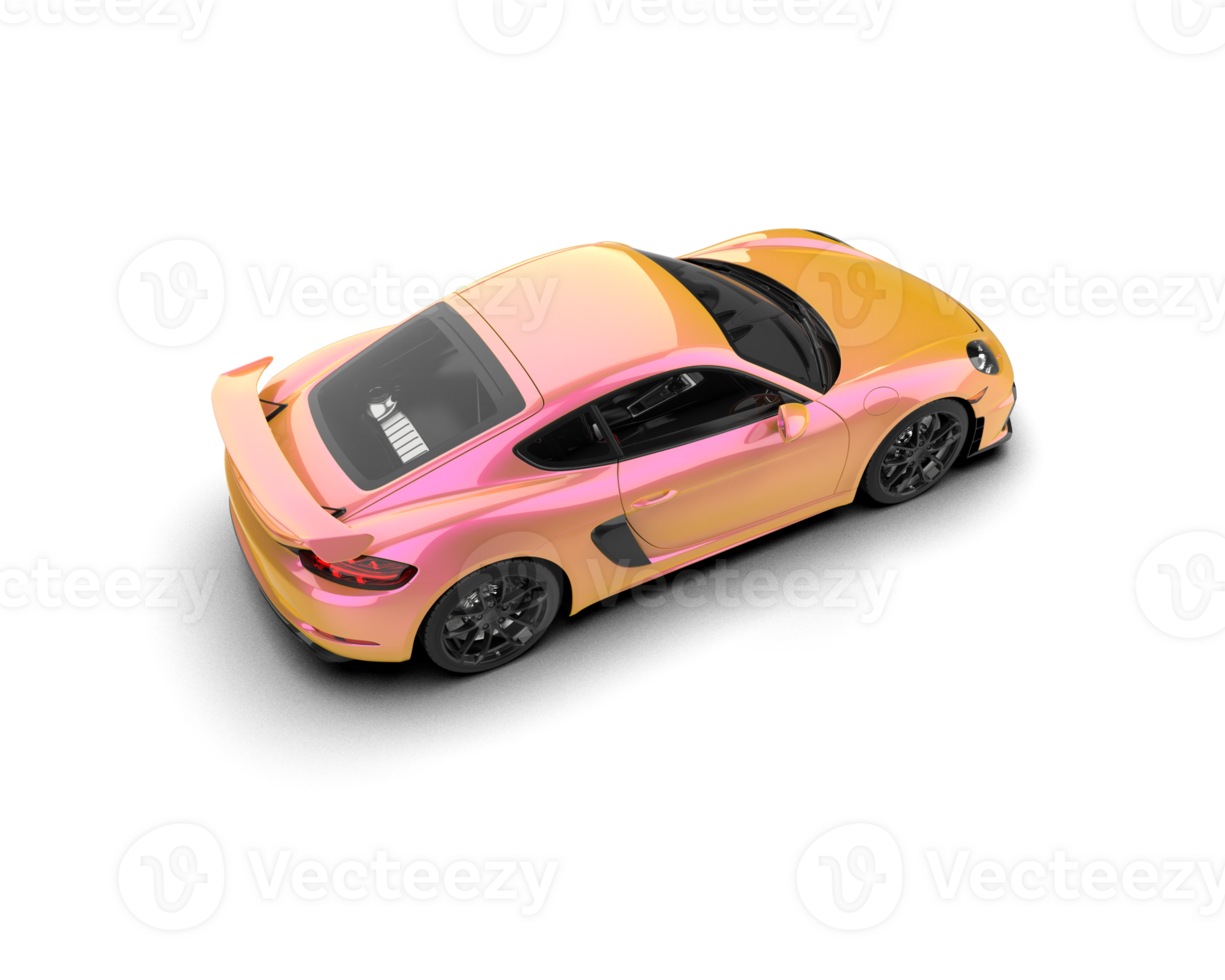 Realistic sport car isolated on background. 3d rendering - illustration png