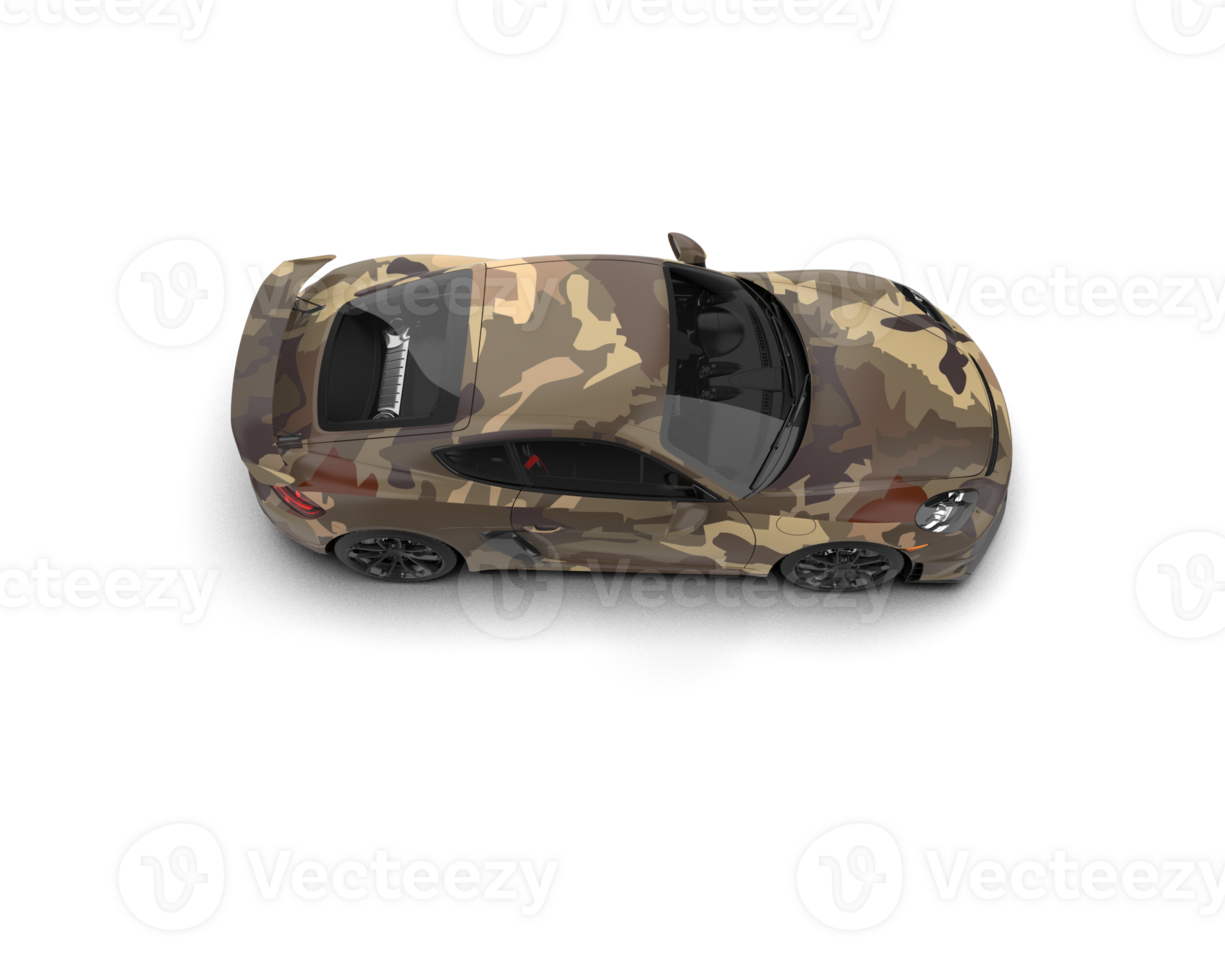 Realistic sport car isolated on background. 3d rendering - illustration png
