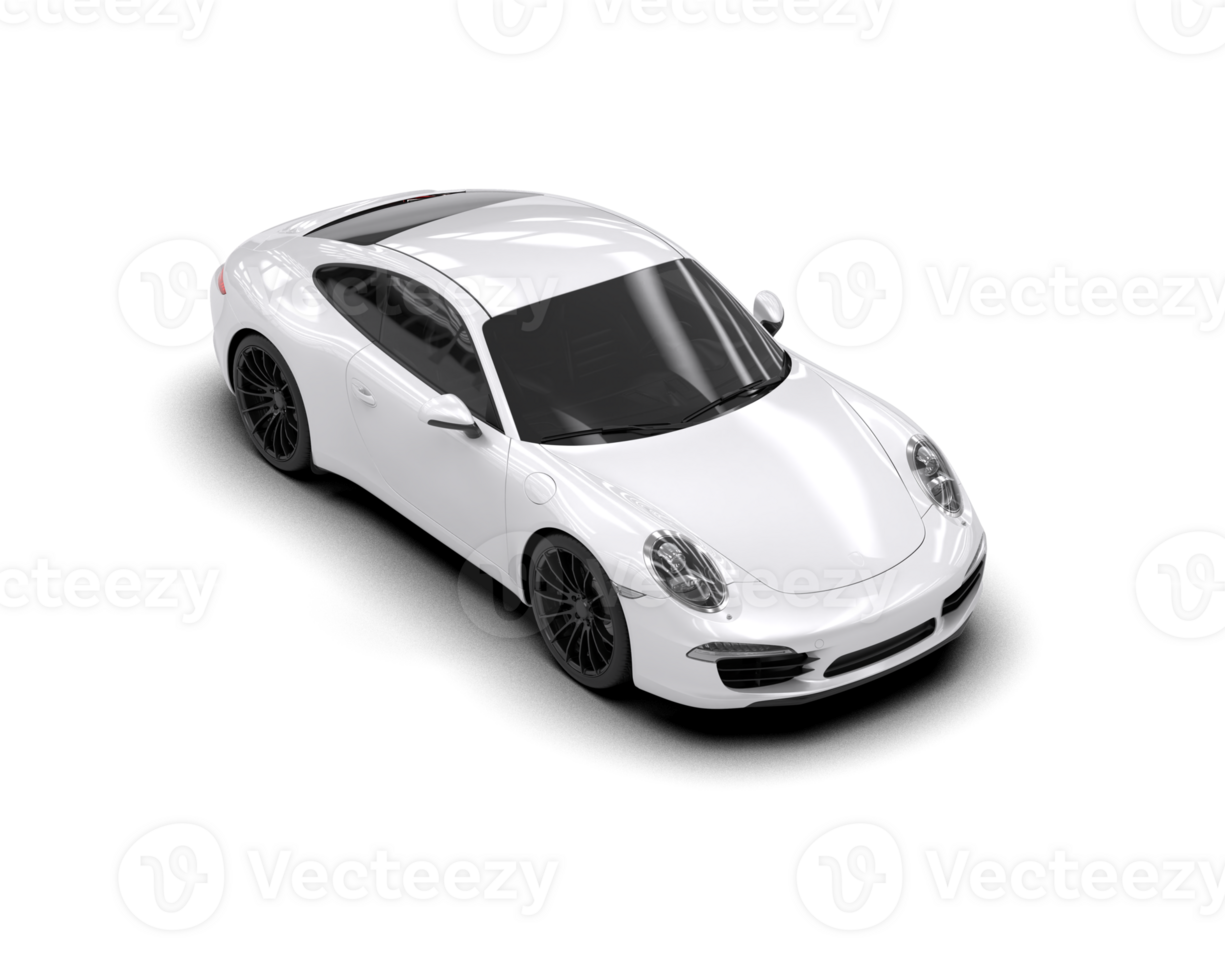 Realistic sport car isolated on background. 3d rendering - illustration png