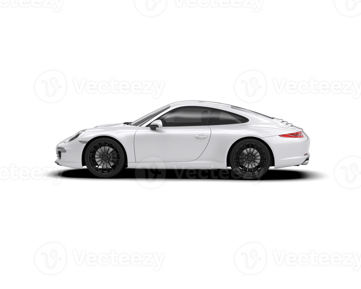 Realistic sport car isolated on background. 3d rendering - illustration png