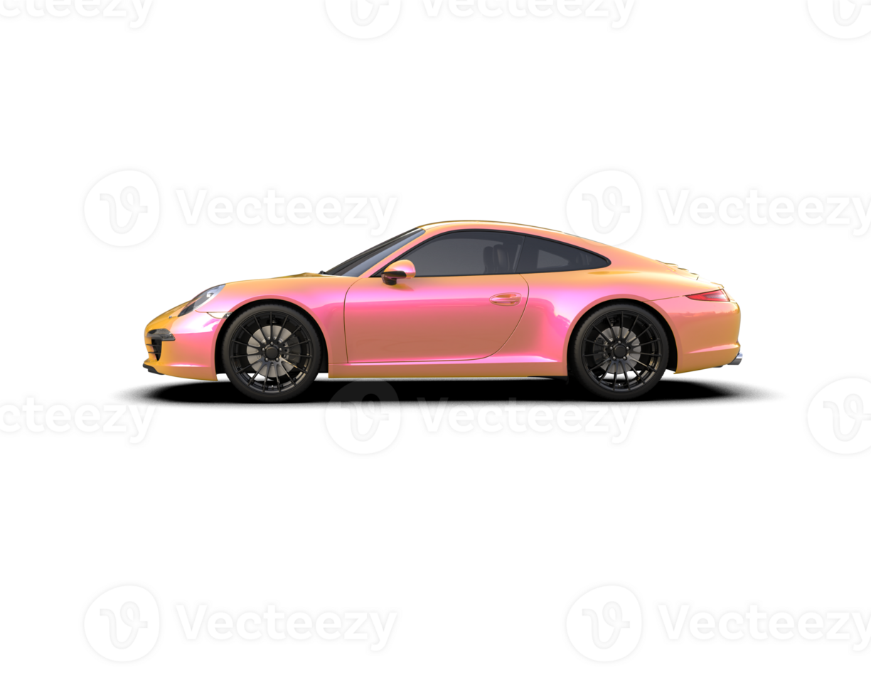 Realistic sport car isolated on background. 3d rendering - illustration png