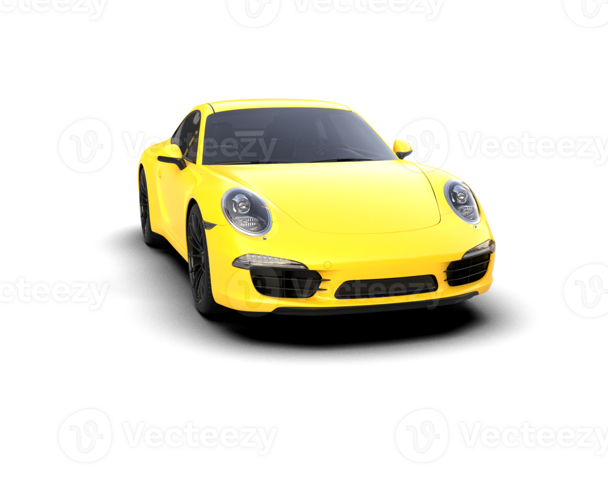 Realistic sport car isolated on background. 3d rendering - illustration png