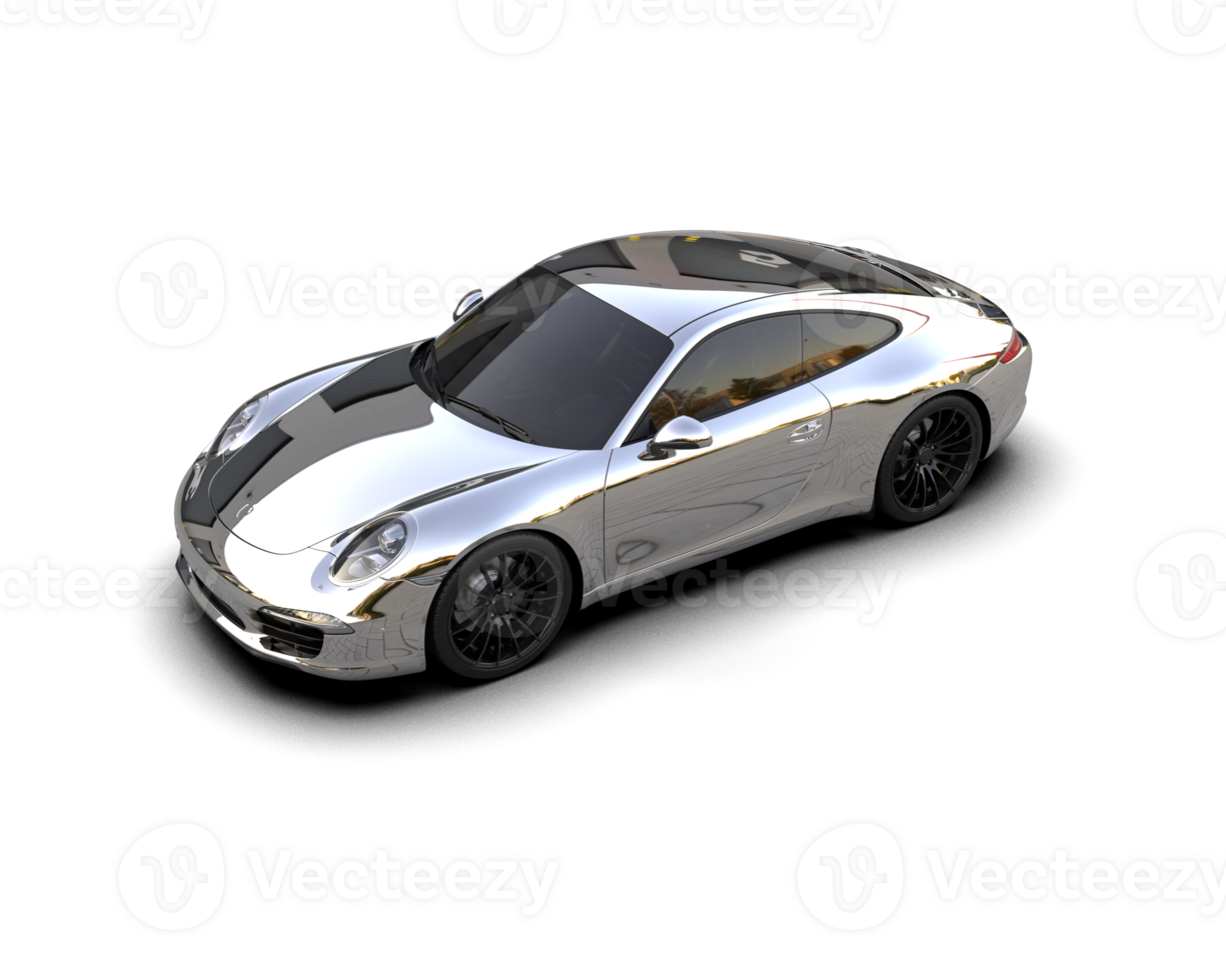 Realistic sport car isolated on background. 3d rendering - illustration png