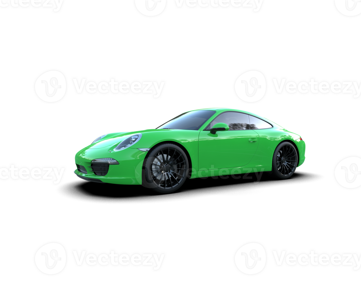 Realistic sport car isolated on background. 3d rendering - illustration png