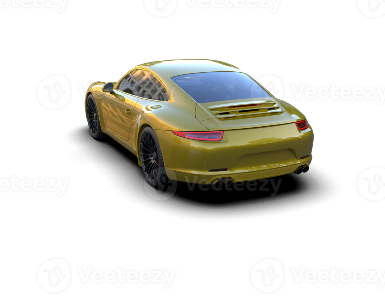 Realistic sport car isolated on background. 3d rendering - illustration png