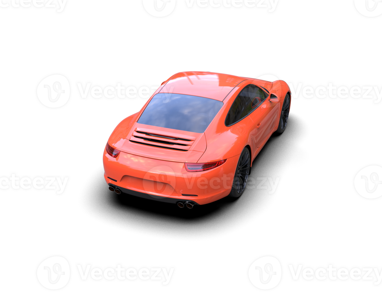 Realistic sport car isolated on background. 3d rendering - illustration png