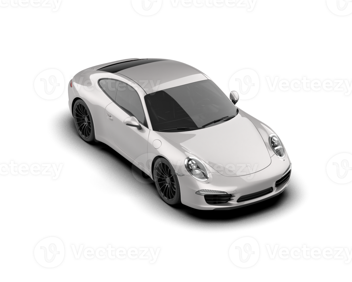 Realistic sport car isolated on background. 3d rendering - illustration png
