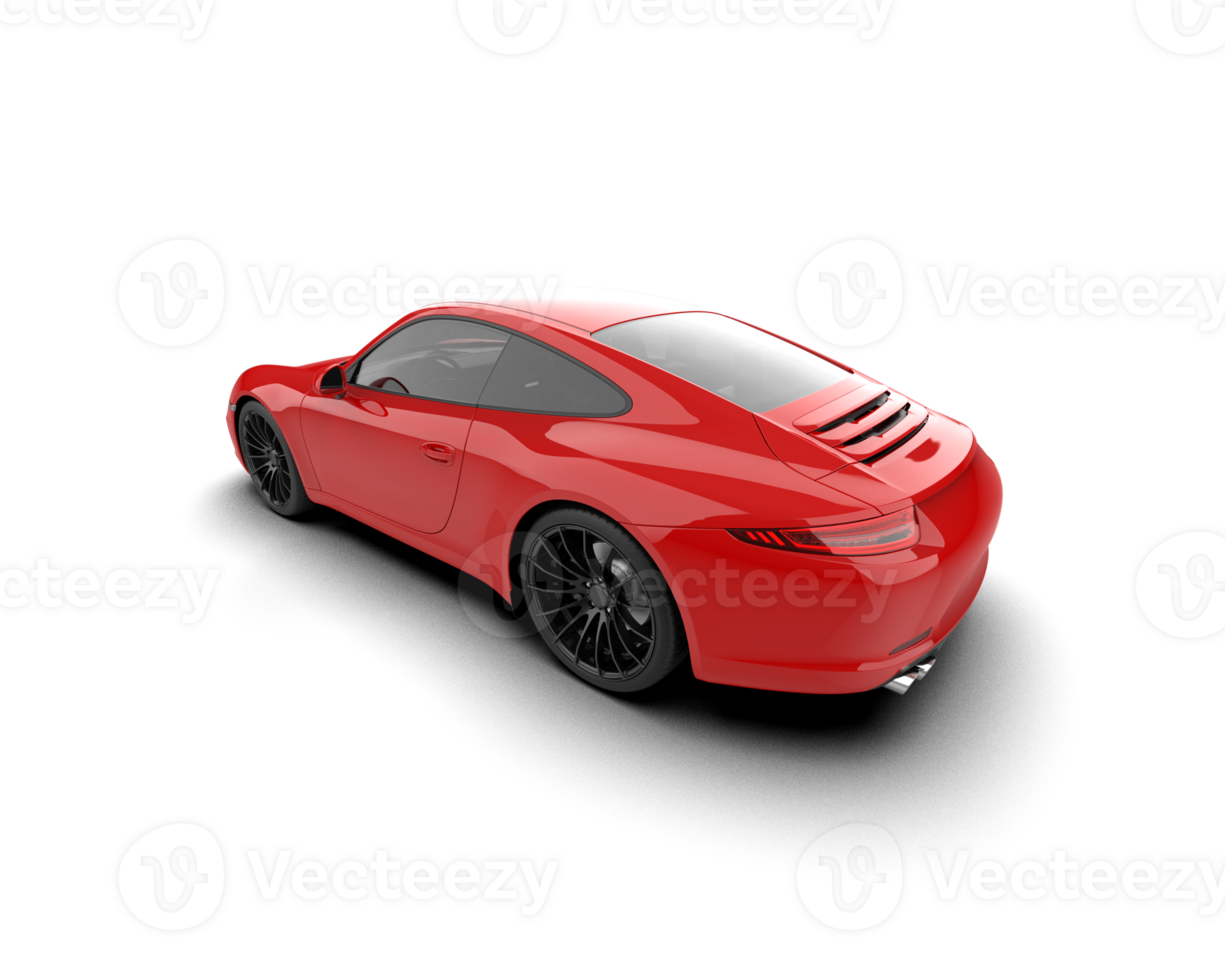 Realistic sport car isolated on background. 3d rendering - illustration png