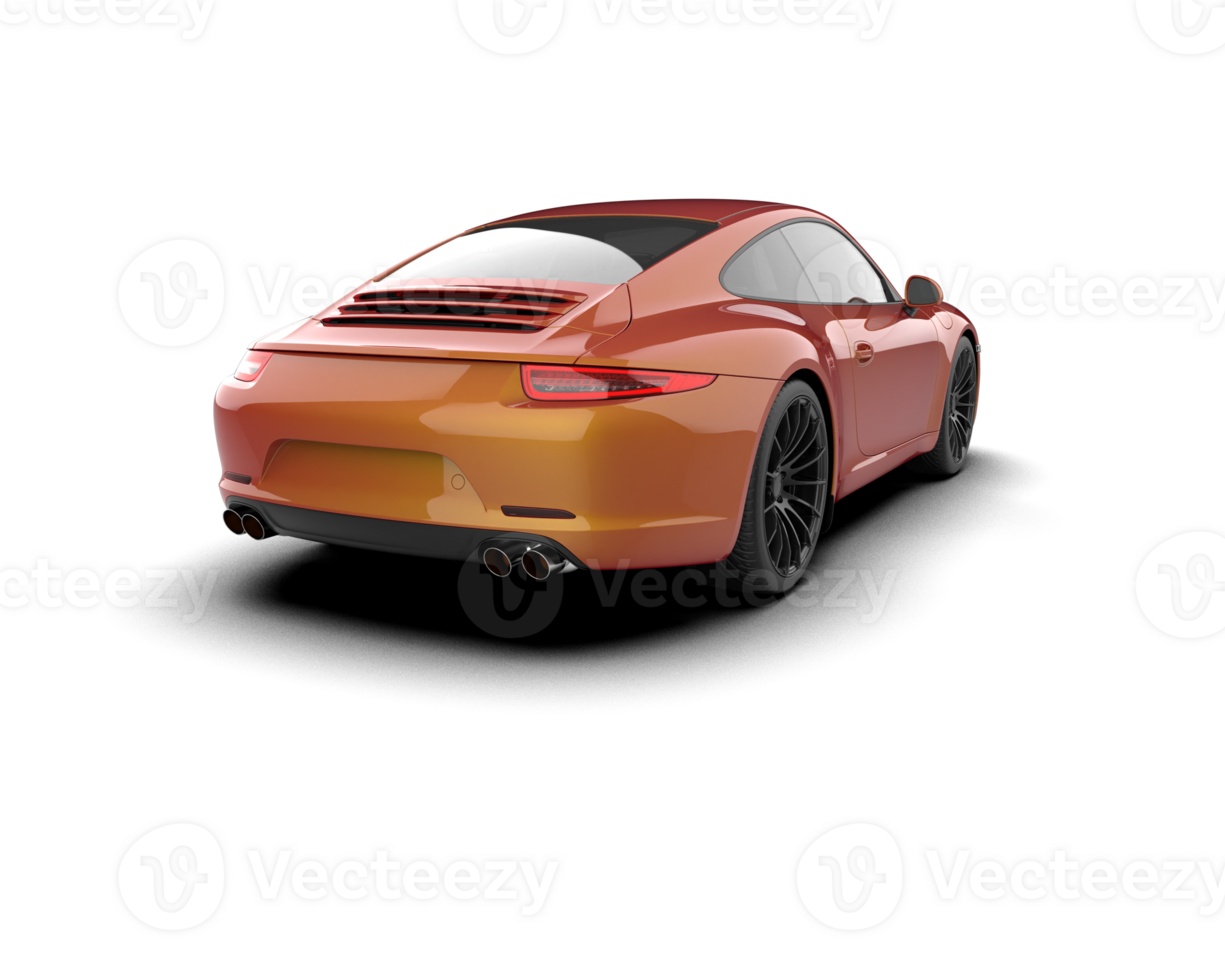 Realistic sport car isolated on background. 3d rendering - illustration png