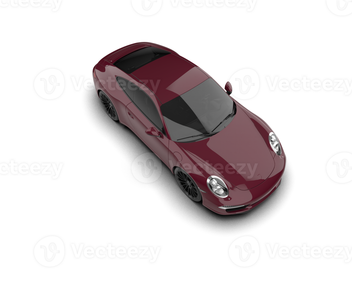 Realistic sport car isolated on background. 3d rendering - illustration png