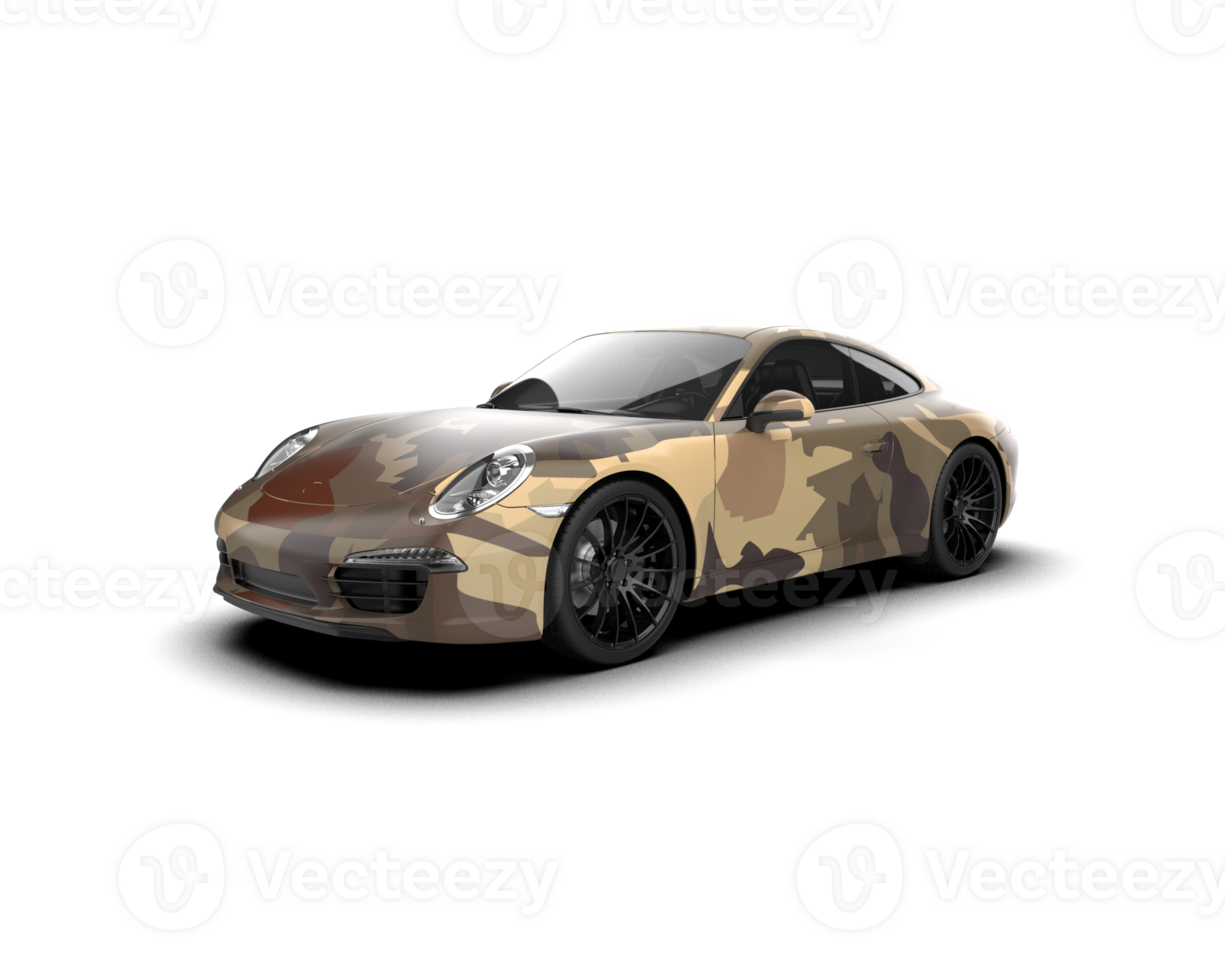 Realistic sport car isolated on background. 3d rendering - illustration png