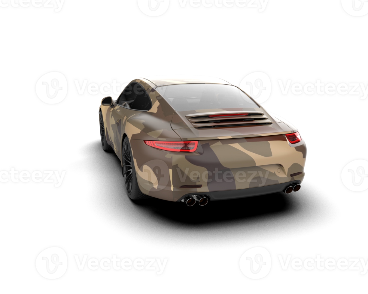 Realistic sport car isolated on background. 3d rendering - illustration png